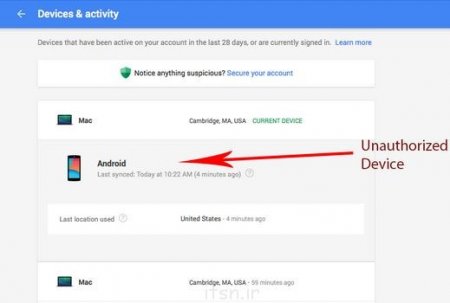 نحوه شناسایی و حذف دستگاه‌های متصل به اکانت گوگل خود